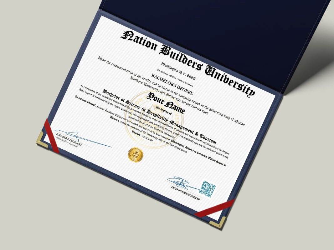 Sample design of an NBU bachelor's diploma, shown for illustration only